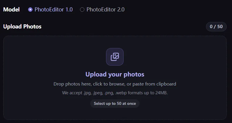Upload images in bulk